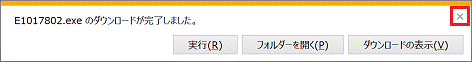 E1017802.exe のダウンロードが完了しました。