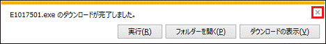 E1017501.exe のダウンロードが完了しました。