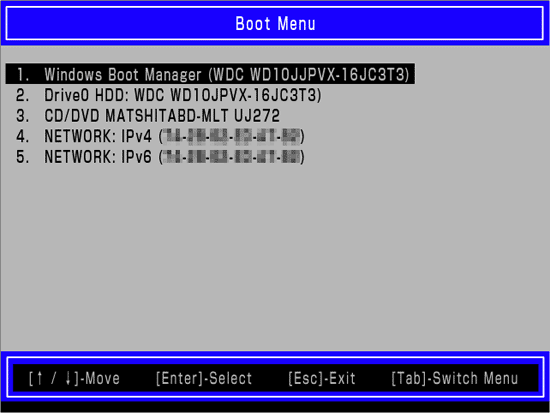 Boot Menu