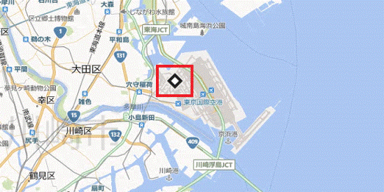 自分の場所をクリック