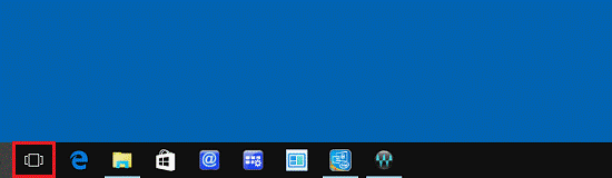 タスクビューアイコンをクリック