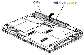 バッテリパック取り外し