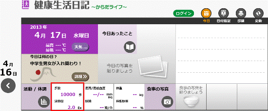 入力したデータの確認