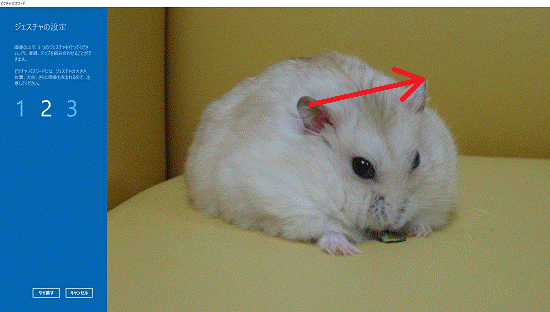 直線を描くのジェスチャ