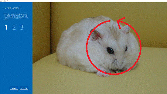 1つ目のジェスチャ