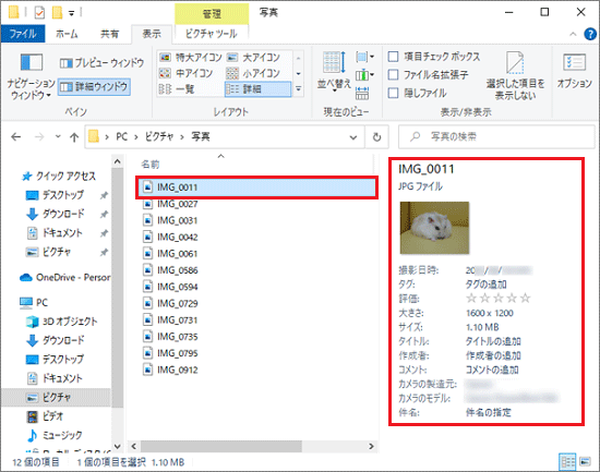 ファイルの詳細