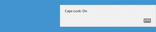 Caps Lock on