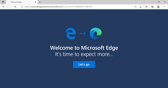 Microsoft Edgeの初期設定完了