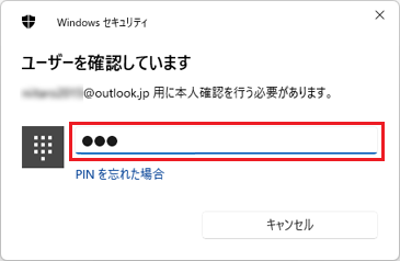 PINを入力