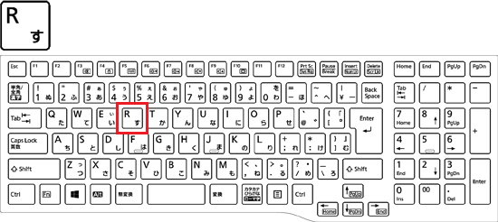 【R】キーを押す