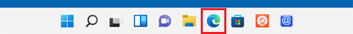 「Microsoft Edge」をクリック