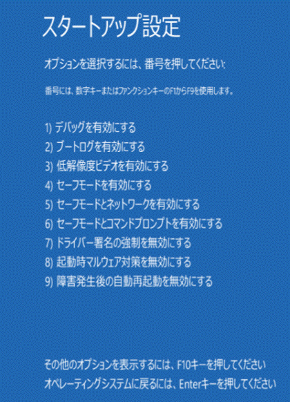キーボードの【4】キー、または【F4】キーを押す