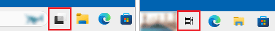 Windows 11とWindows 10のタスクビューボタン