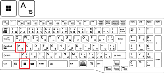 【Windows】+【A】キー