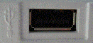 コネクタの写真（アイコンが縦向き）