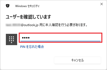 PINを入力