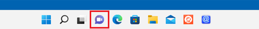 Windows 11 22H2以前のタスクバーの「チャット」アイコン