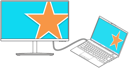 外部ディスプレイの表示イメージ