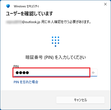 PINを入力