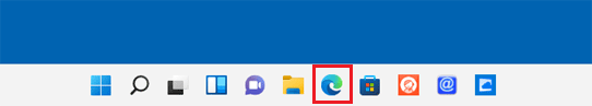 「Microsoft Edge」アイコンをクリック