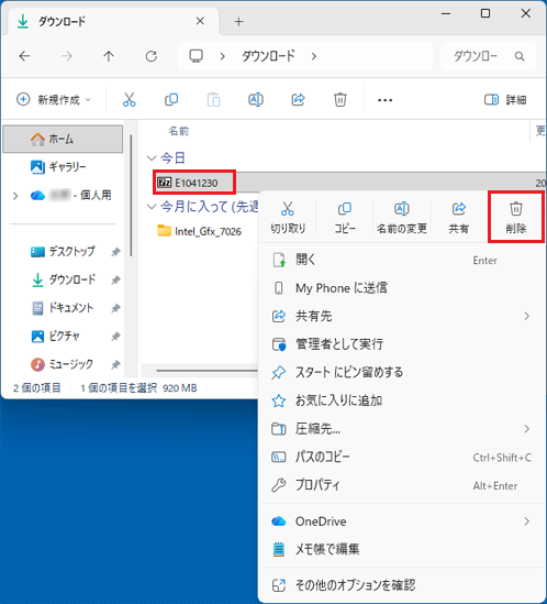 「E1041230」（または「E1041230.exe」）アイコンを削除