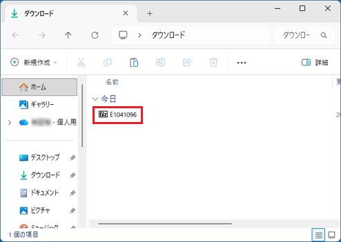「E1041096」（または「E1041096.exe」）のアイコンをダブルクリック