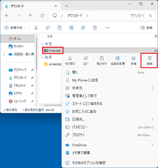 「E1041096」(または「E1041096.exe」)アイコンを削除