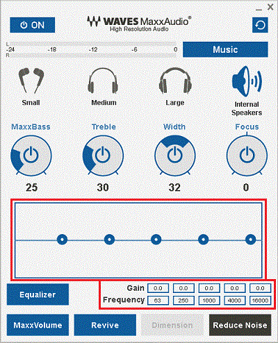 周波数特性の調節