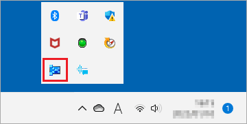 通知領域 / システムトレイのアイコンで、DigitalTVboxを確認できる
