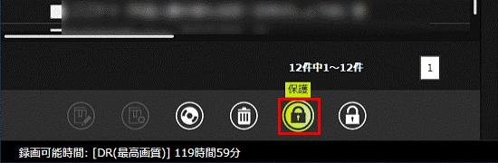 「保護」ボタンをクリック