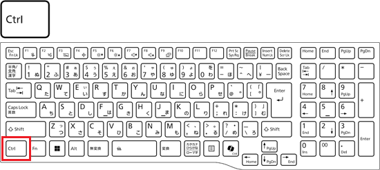 キーボード：【Ctrl】キー