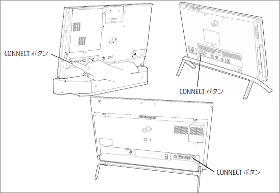 「CONNECT」（コネクト）ボタンを約1秒間押す