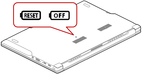 ノートパソコン / タブレットパソコンの強制終了スイッチ