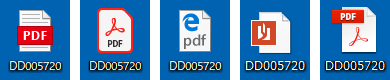 PDFファイルのアイコンの例