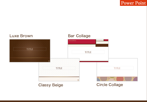 PowerPoint Luxe Brown Classy Beige Bar Collage Circle Collage