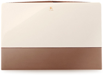 Clear White with Brown