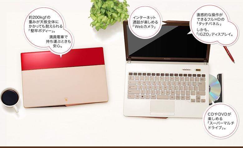 今までに発表した主な製品（ノートブックPC LIFEBOOK（ライフブック） CHシリーズ（Floral Kiss） 安心のハイスペック