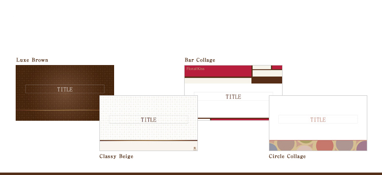 Luxe Brown  Classy Beige  Bar Collage  Circle Collage