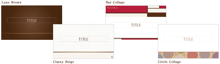 Luxe Brown  Classy Beige  Bar Collage  Circle Collage