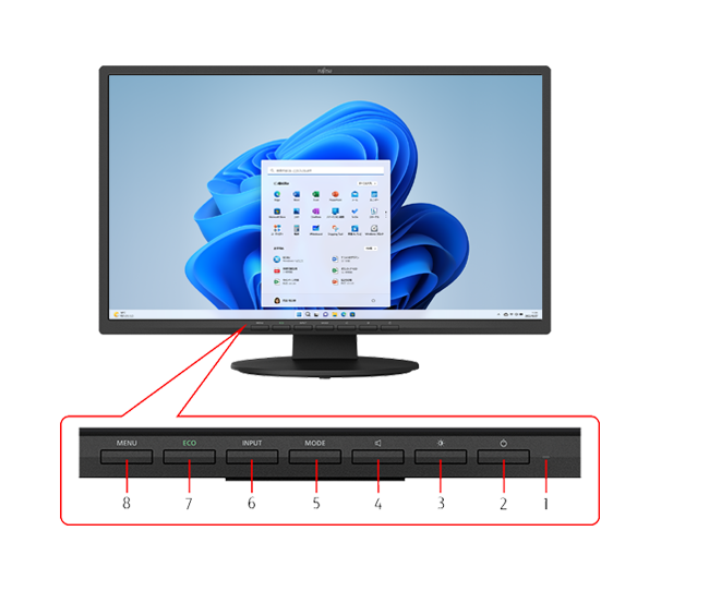 富士通 ESPRIMO 23.8'モニター Win11 デスクトップセット 取説 富士通 ESPRIMO Win11 23.8´モニター付 快適デスクトップ 取説
