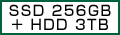 SSD 256GB{HDD 3TB