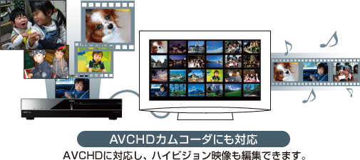 AVCHDJR[_ɂΉFAVCHDɑΉAnCrWfҏWł܂B