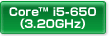 Core™ i5-650 i3.20GHzj