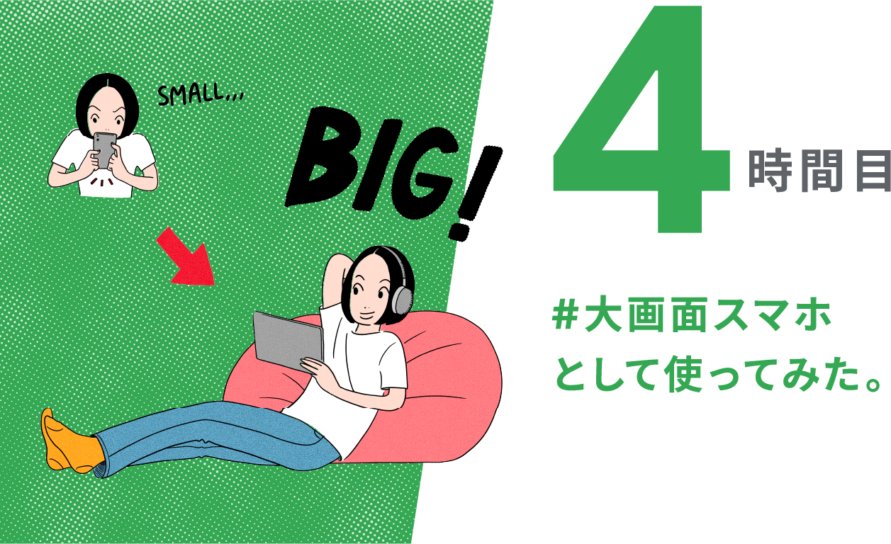 4時間目 #大画面スマホとして使ってみた。