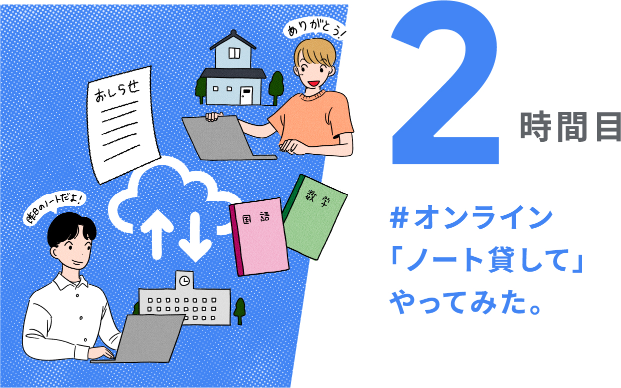 2時間目 #オンライン「ノート貸して」やってみた。