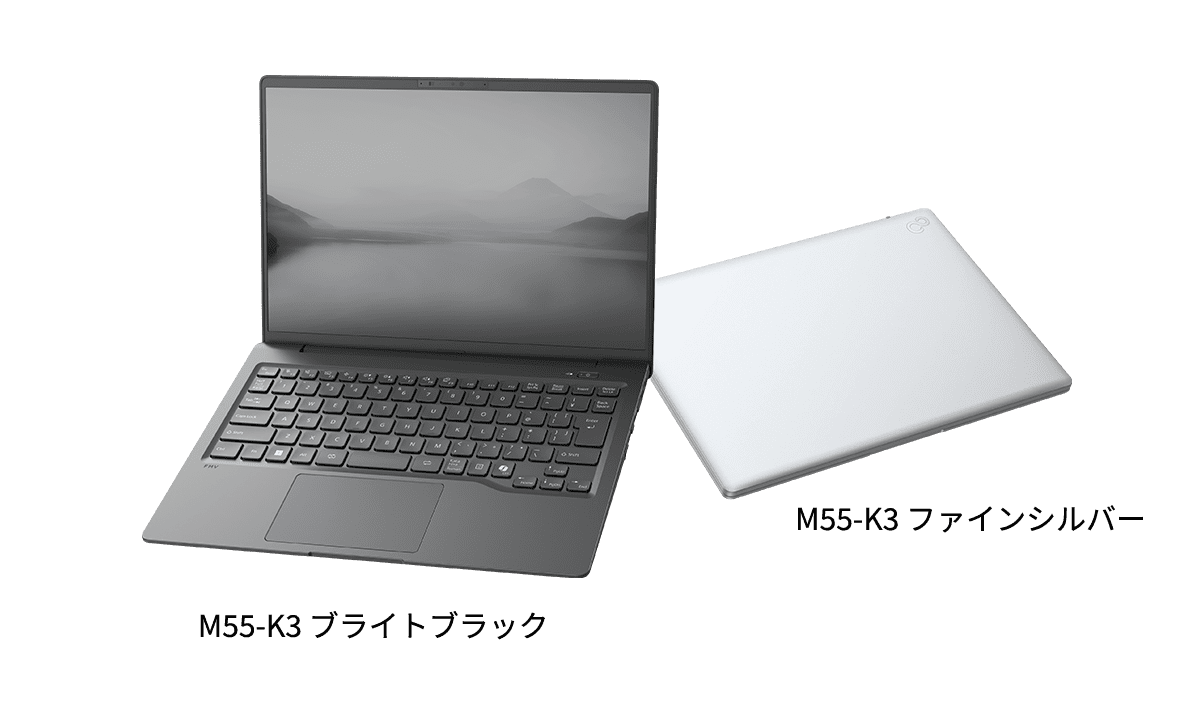 USB Type-Cポートはもちろん、課題発表の際にはHDMIポートを使用することも多いそうです。上の写真は今回試してもらった「M55-K3」。USB Type-Cのポート2つを含む端子類が右側面にスッキリまとめられています。