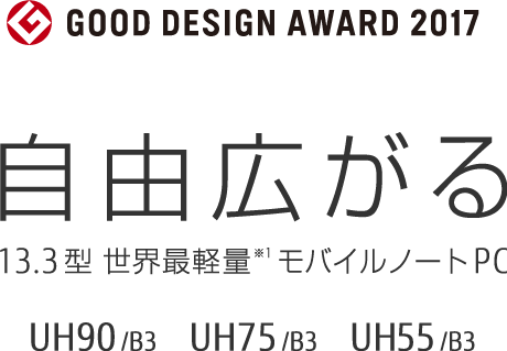 GOOD DESIGN AWARD 2017 RL13.3^EŌyʁi1joCm[gPC UH90/B3 UH75/B3 UH55/B3