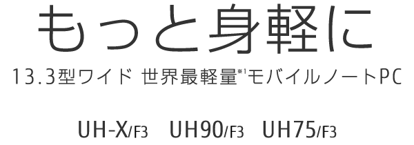 Ɛgy 13.3^Ch EŌy*1 oCm[gPC UH-X/F3 UH90/F3 UH75/F3