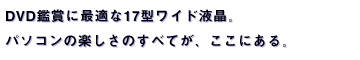 DVDӏ܂ɍœK17^ChtBp\R̊ŷׂĂAɂB