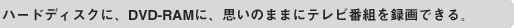n[hfBXNɁADVD-RAMɁAv̂܂܂Ƀerԑg^łB